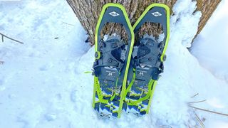 Atlas Range-MTN Snowshoes resting against tree