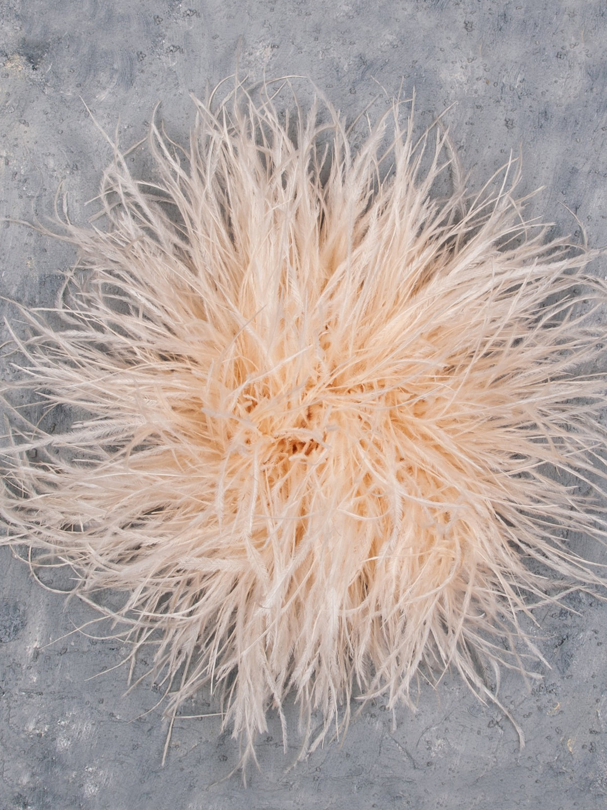 ValeryJewellry, Carmine Ostrich Feathers Floral Pin