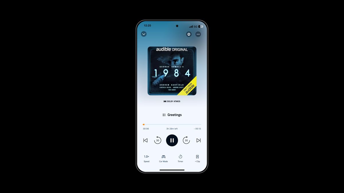 Audible 1984 adverts for the audiobook