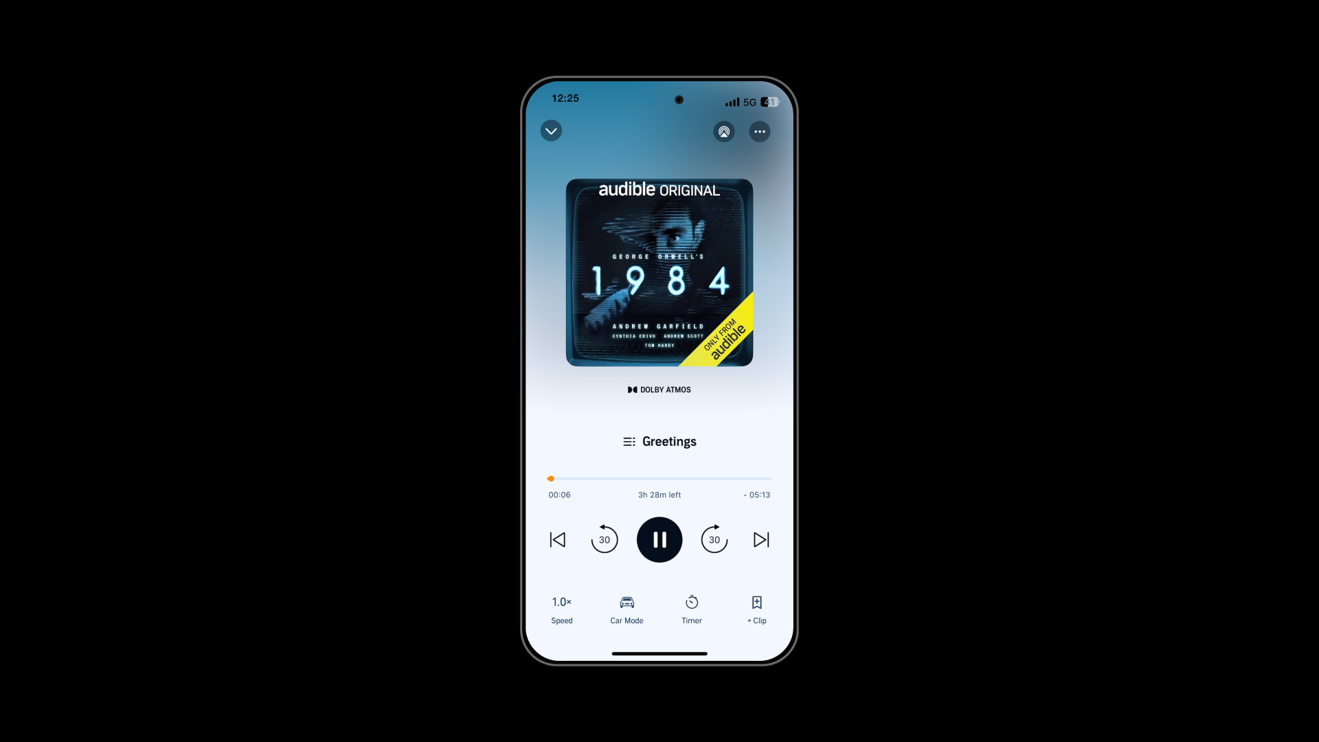 Audible 1984 adverts for the audiobook