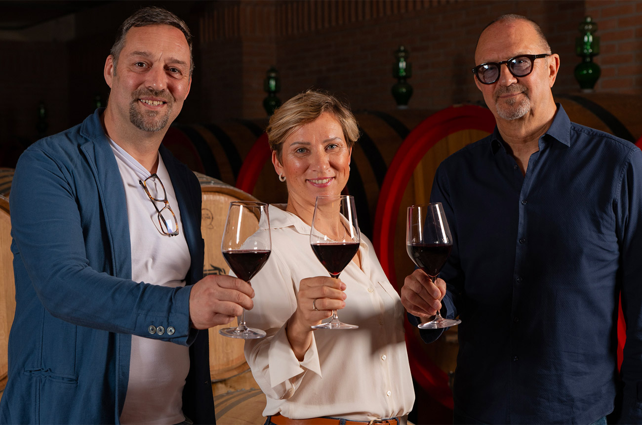 Gian Andrea, Francesa and Giorgio Tinazzi, owners of Tinazzi winery