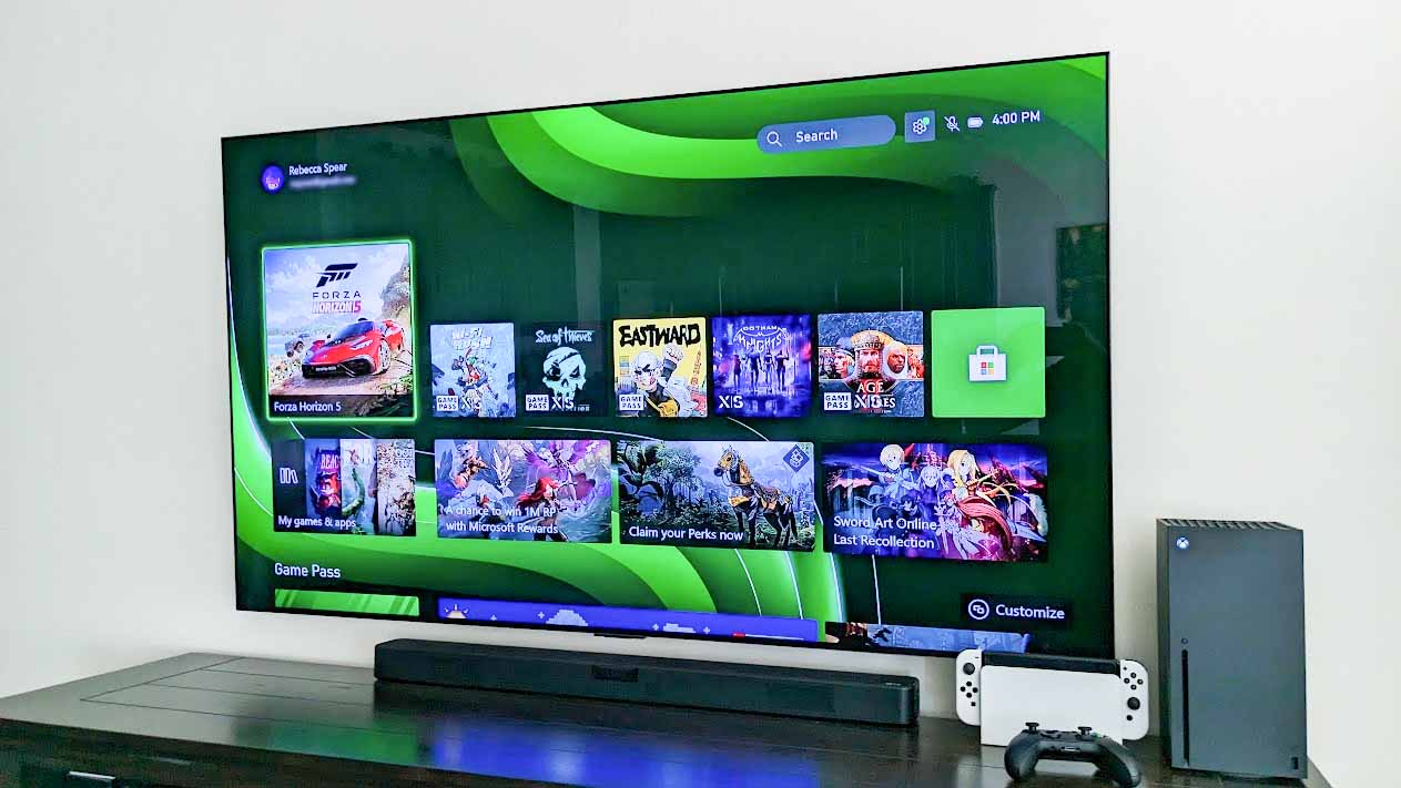 65-Zoll-OLED-Evo-Fernseher der C2-Serie von LG.