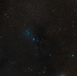 A ground-based wide-field view of the Serpens Nebula and surroundings from the Digitized Sky Survey.