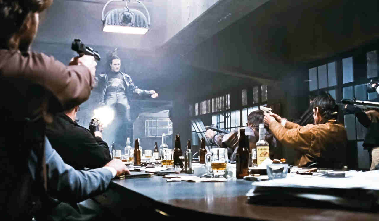 Brandon Lee appearing as Eric Draven in the movie The Crow
