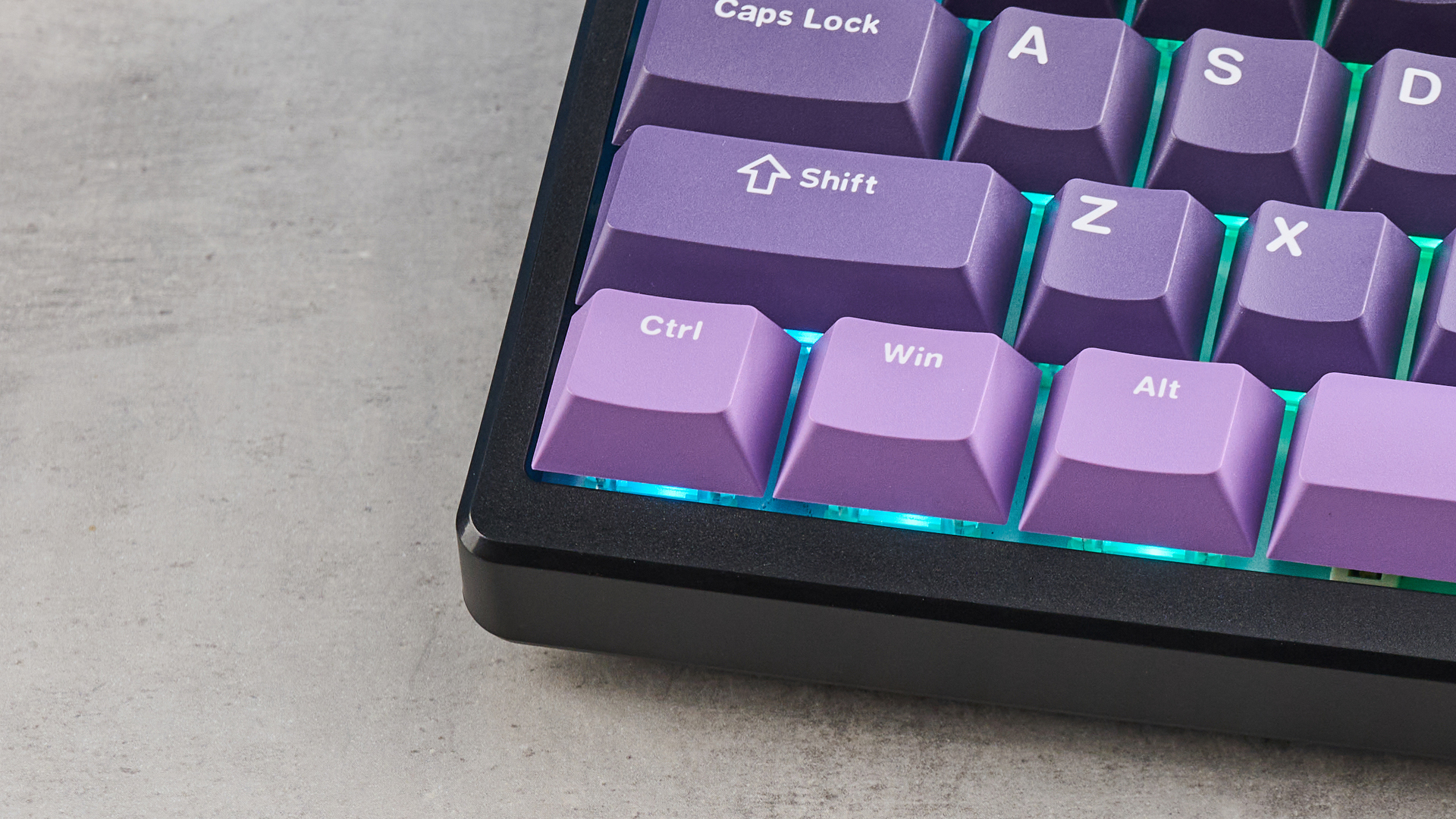 The Epomaker HE75 Mag on a stone surface