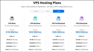 DreamHost has four VPS hosting packages