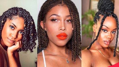 Natural Hairstyles, Medium Length Flat Twist Afro