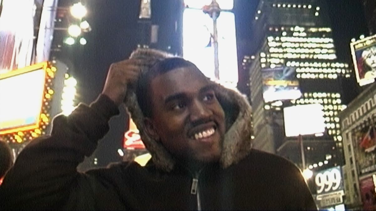 A production still shows Kanye West from the Netflix docu-series jeen-yuhs: A Kanye Trilogy.