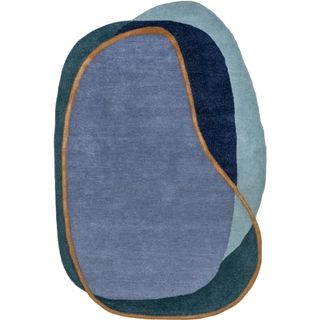 Nuloom Rugs Usa X Prabal Gurung Greenwich Abstract Wool Area Rug, Shaped 5x8, Grey