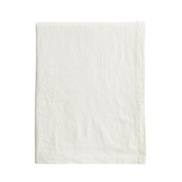 Linen-Blend Tablecloth - Natural White