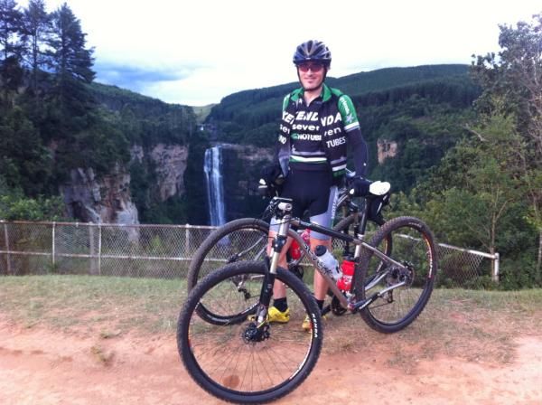 First ride on the new bikes. We rode to Karkloof Falls