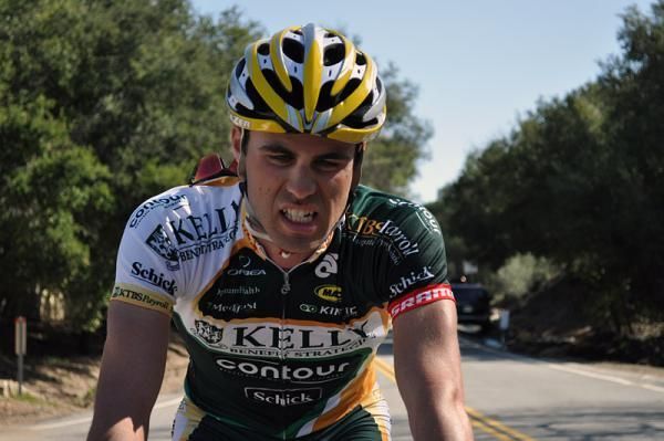 Jesse Anthony (Kelly Benefit Strategies) suffers through the Tour of California recon.