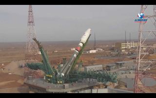 The Russian space agency Roscosmos takes a Soyuz rocket topped with 36 OneWeb internet satellites down from its launch pad at Baikonur Cosmodrome on March 4, 2022. OneWeb has since signed launch deals with SpaceX and India's space agency to replace the Soyuz. 