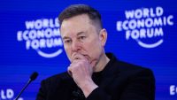 Elon Musk, chief executive officer of Tesla Inc., during the World Economic Forum (WEF) in Davos, Switzerland