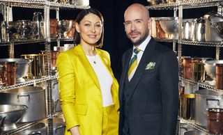 Cooking with the Stars 2024 hosts Emma Willis and Tom Allen.