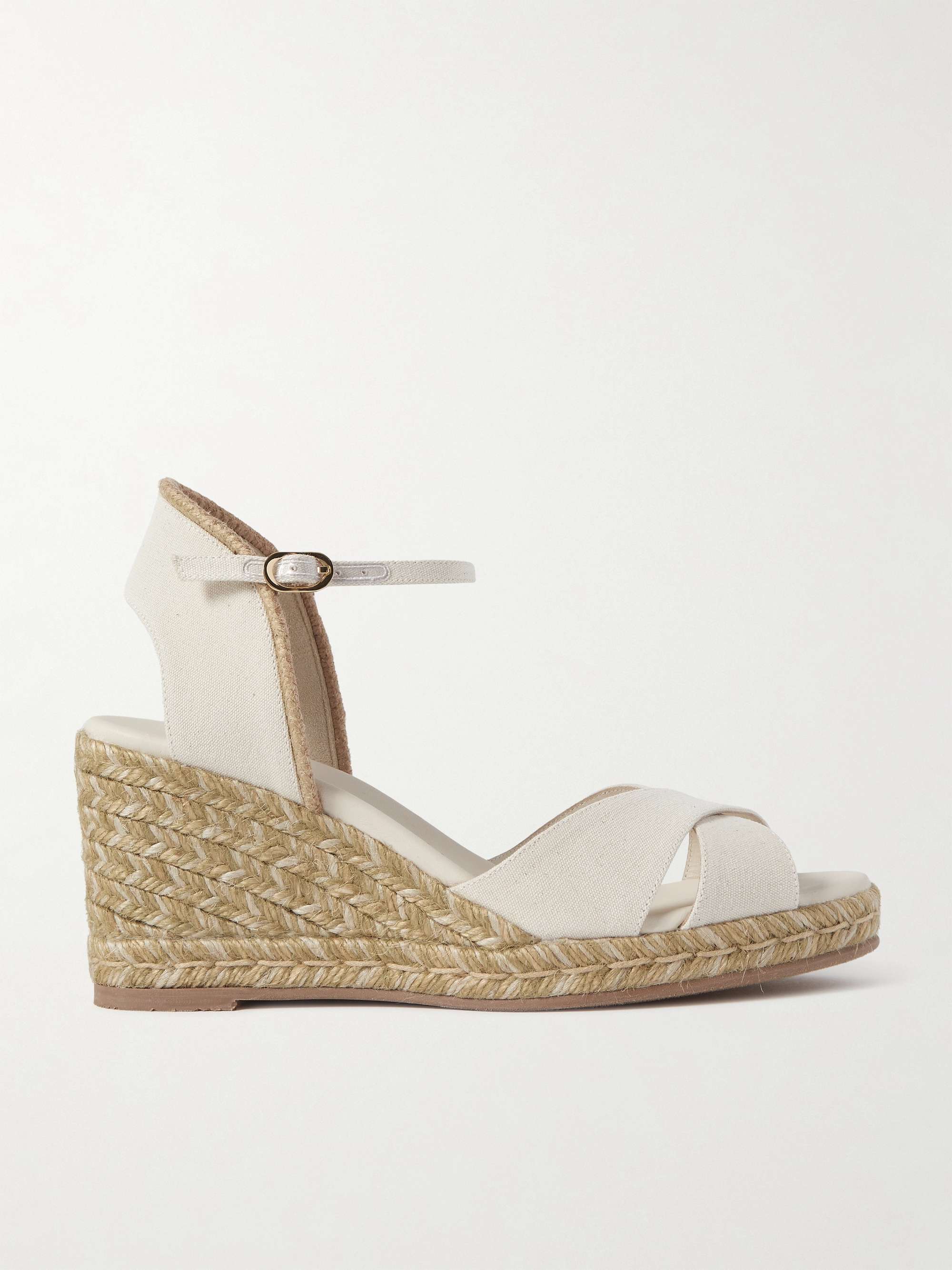 Mirela Ii Cutout Canvas Espadrille Wedge Sandals