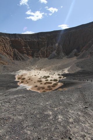 Ubehebe Crater in Death Valley is used as an anolog site to understand conditions in Gale Crater on Mars, which is now being explored by NASA's Curiosity rover.