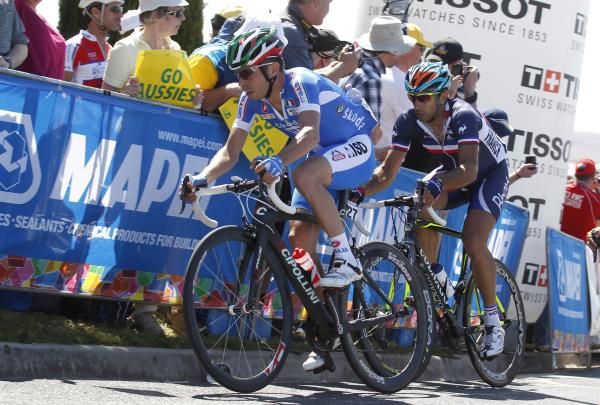 Giovanni Visconti (Italy) was hampered by a knee injury in the finale.