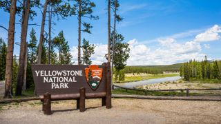 Yellowstone National Park sign