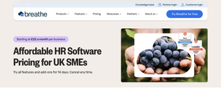Breathe HR website screenshot