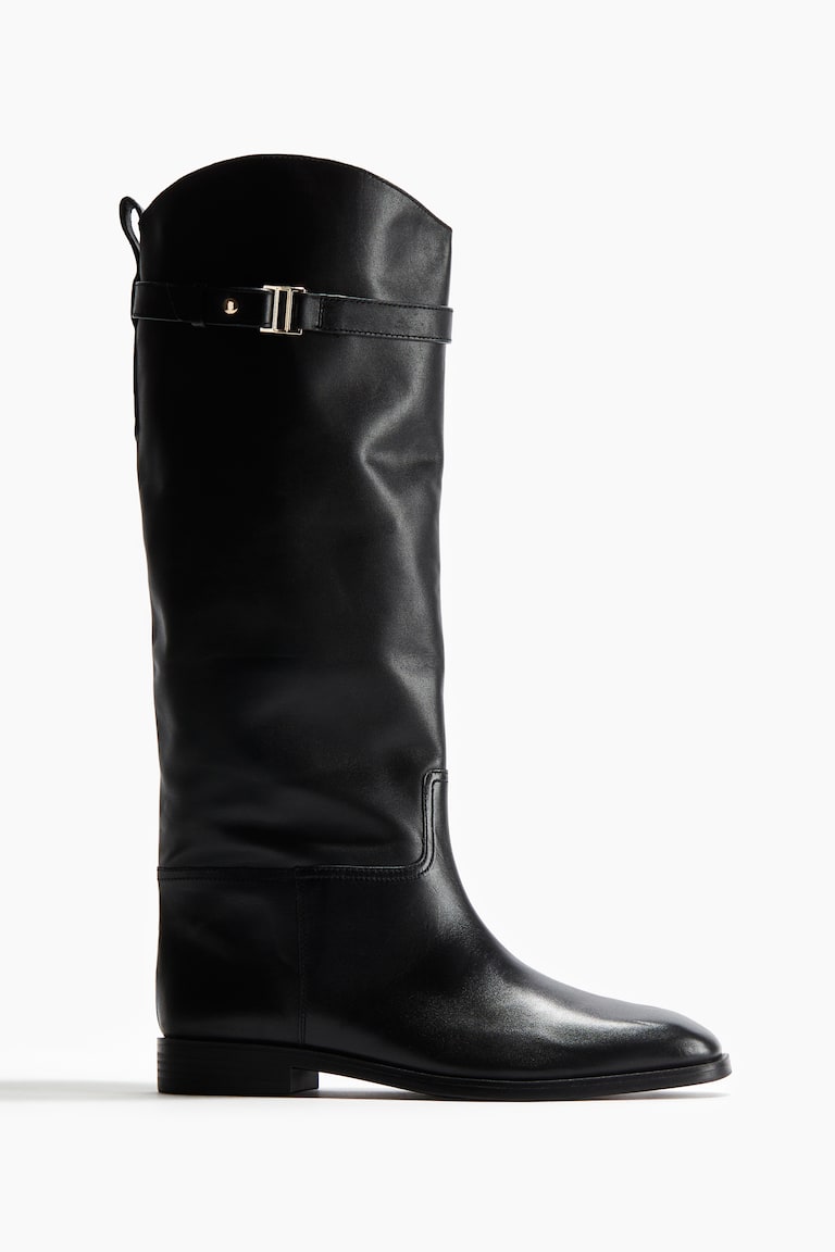 Knee-High Leather Boots