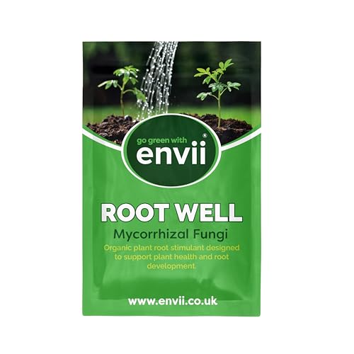 Envii Root Well, Mycorrhizal Fungi Powder, Organic &amp;amp; Enriched With Benefical Bacteria, Plant Root Treatment Improves Nutrient Uptake, Treats 80 Plants