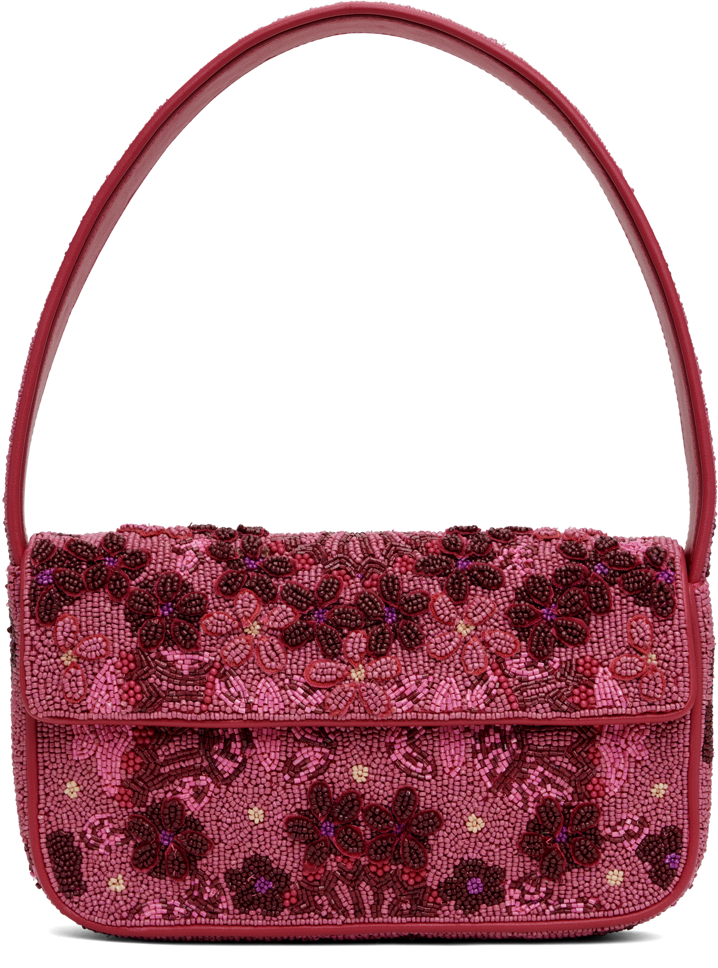 Pink 
Burgundy Tommy Beaded Bag