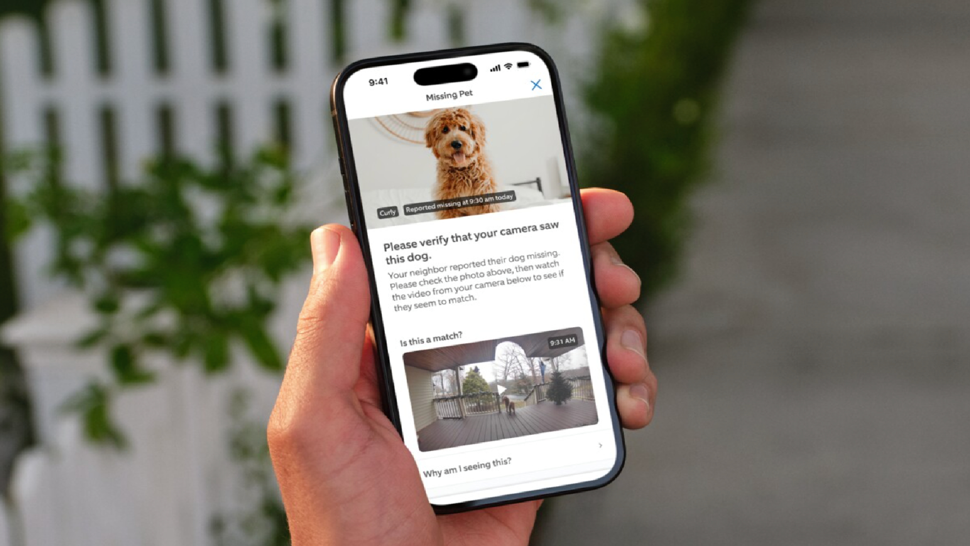Ring doorbell search party feature