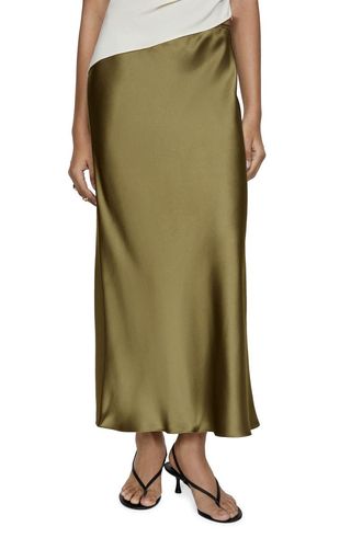 Satin Midi Skirt