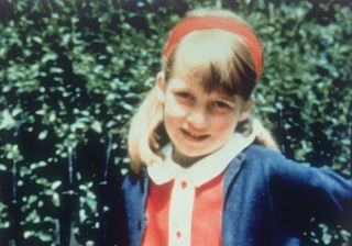 Princess Diana at eight years old