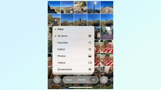 filter tool in iOS 18 photos app