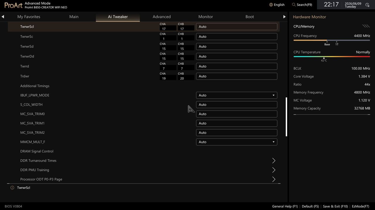 Asus B850-Creator Wifi Neo - BIOS