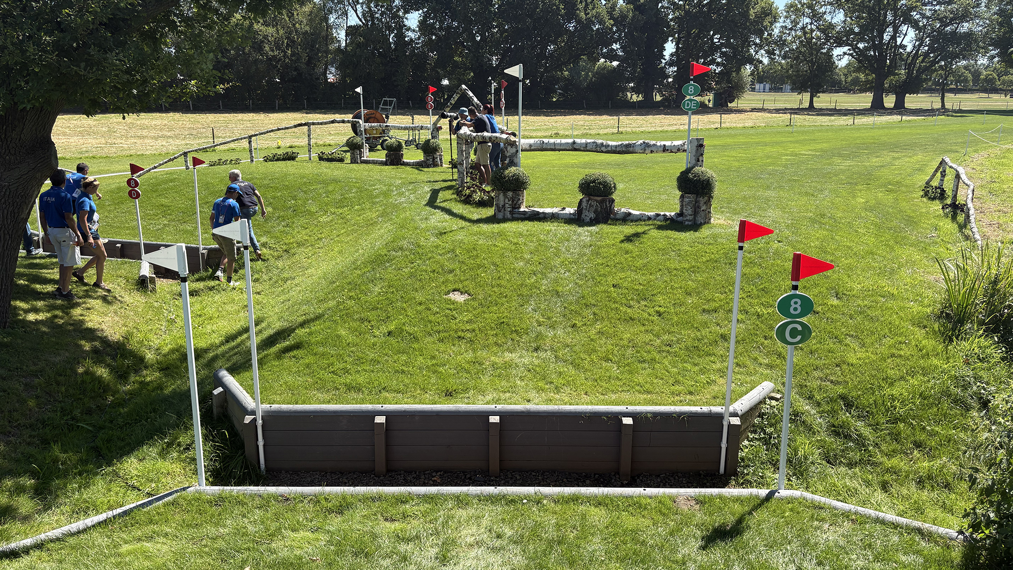 A ditch on the eventing World Championships cross-country course