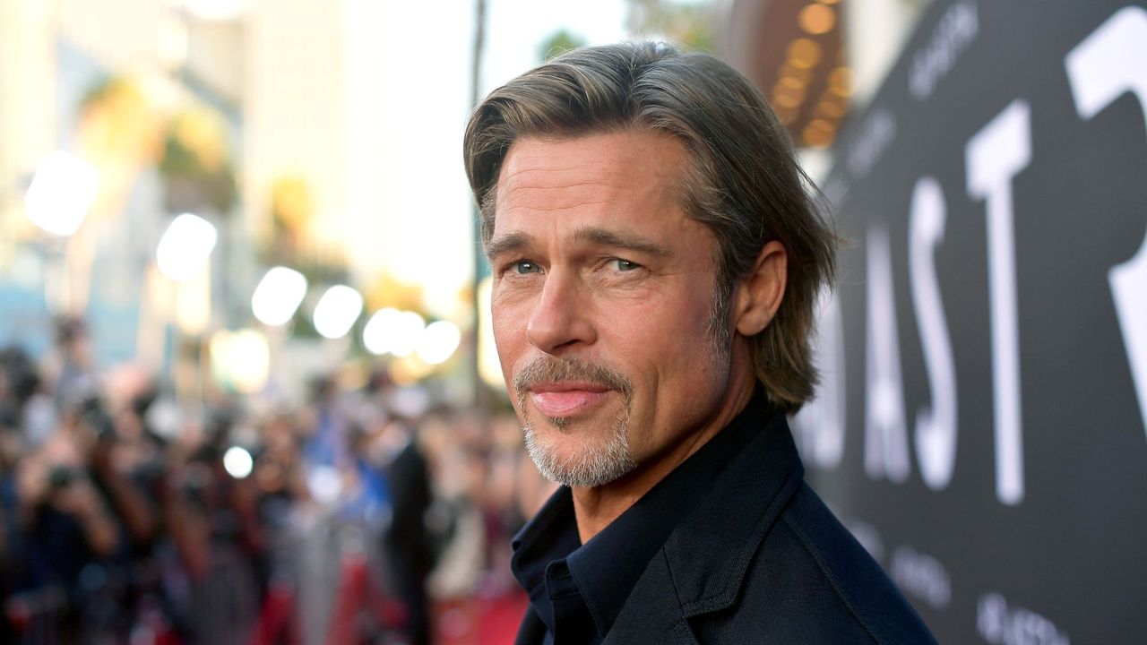 Brad Pitt on the red carpet of &quot;Ad Astra&quot; in 2019