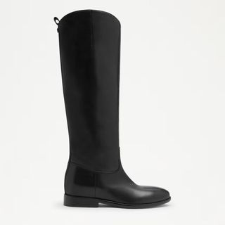 black leather riding boots