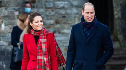 Catherine, Duchess of Cambridge and Prince William, Duke of Cambridge visit to Cardiff Castle on December 08, 2020 in Cardiff, Wales