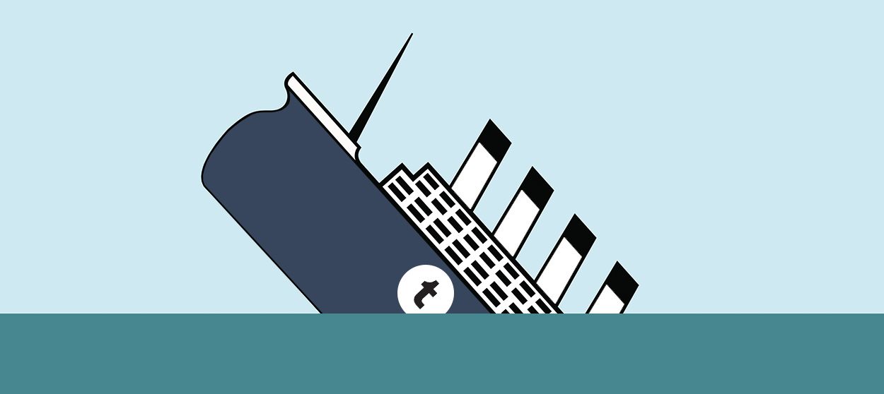 A sinking ship.