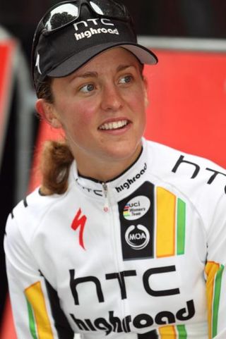 Happy winner - Amanda Miller (HTC-HighRoad)