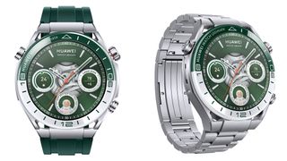 The HUAWEI Ultimate golf watch with two different straps