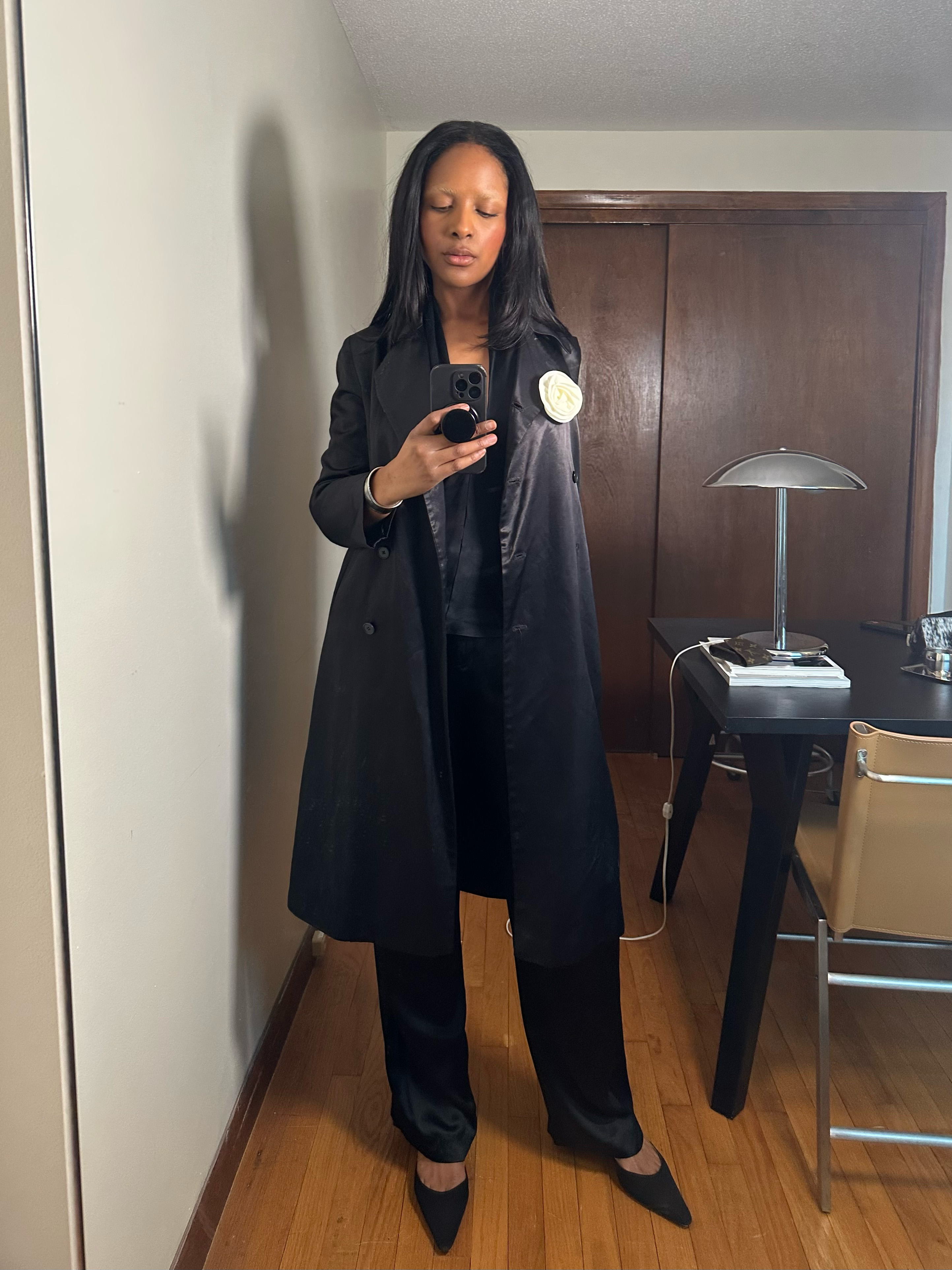 Maya Moore wearing black and white outfits