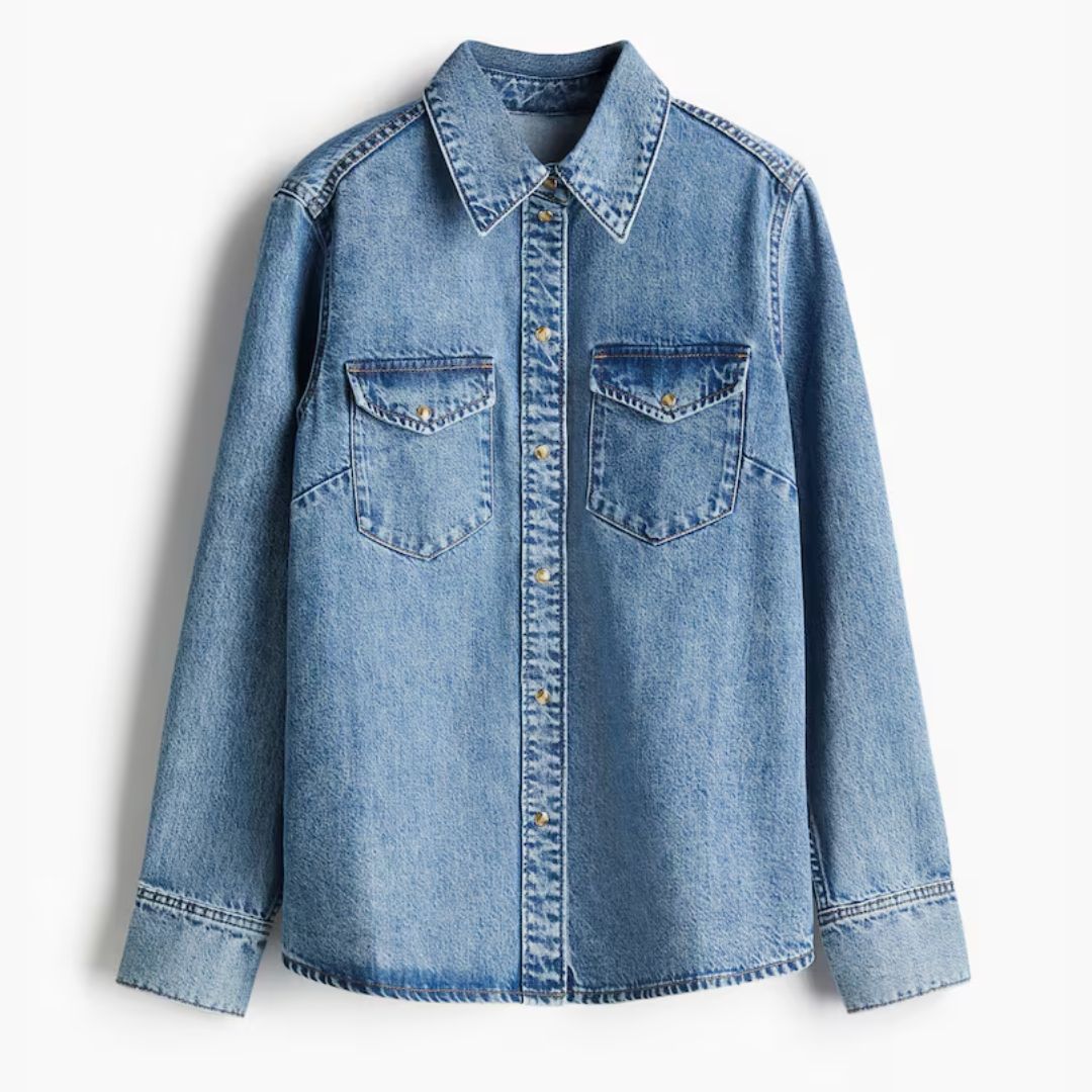 H&M Light Blue Denim Shirt