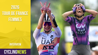 Collage of Squiban and Garcia winning stage at the Tour de France Femmes 2025