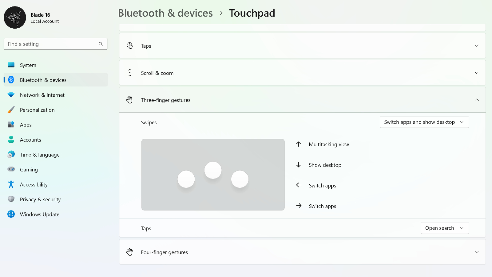How to customize your touchpad in Windows 11