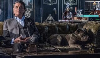 John Wick: Chapter 3 Parabellum Winston and John's dog on the couch