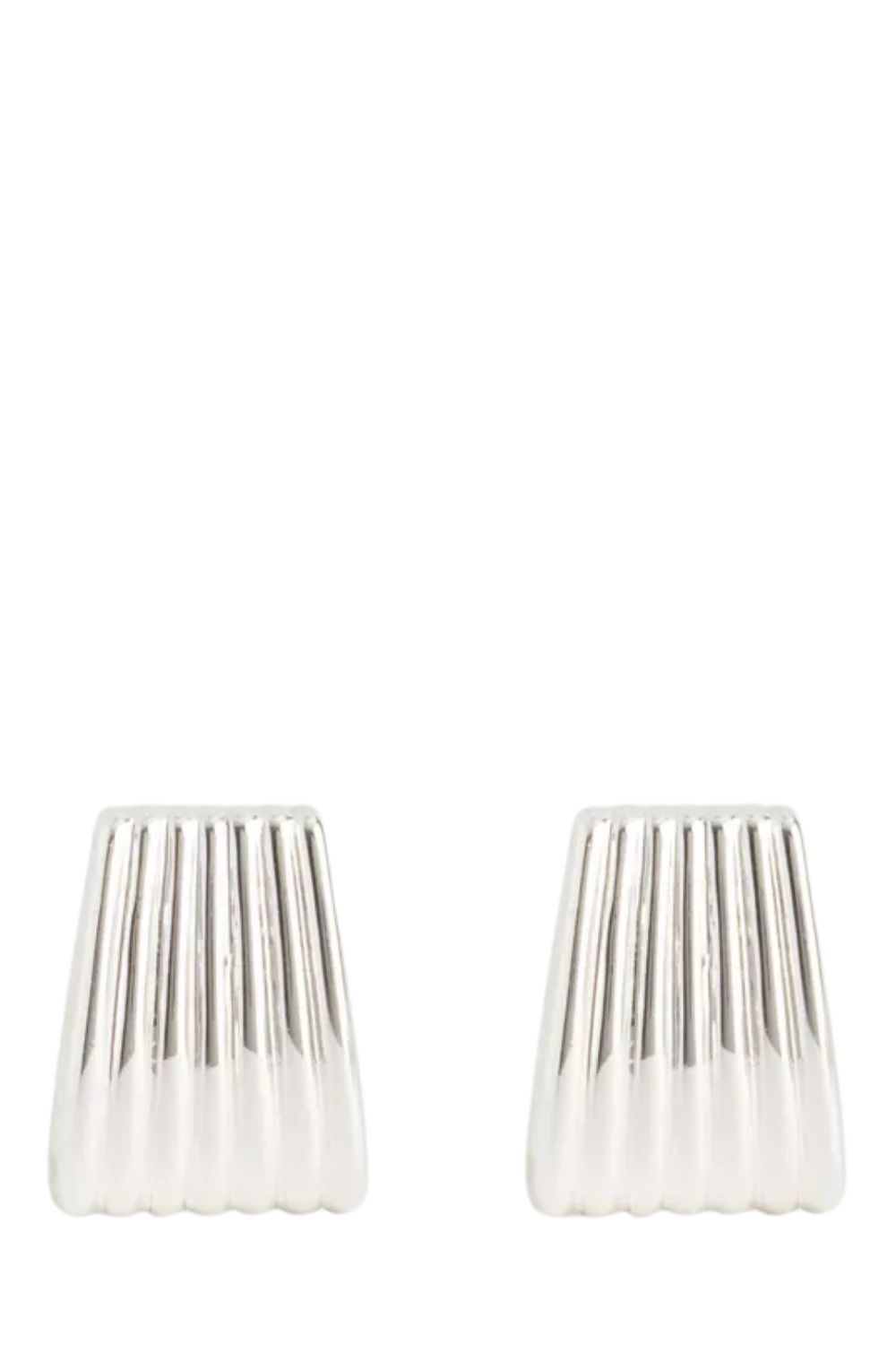 Heaven Mayhem Ribbed silver-plated brass stud earrings