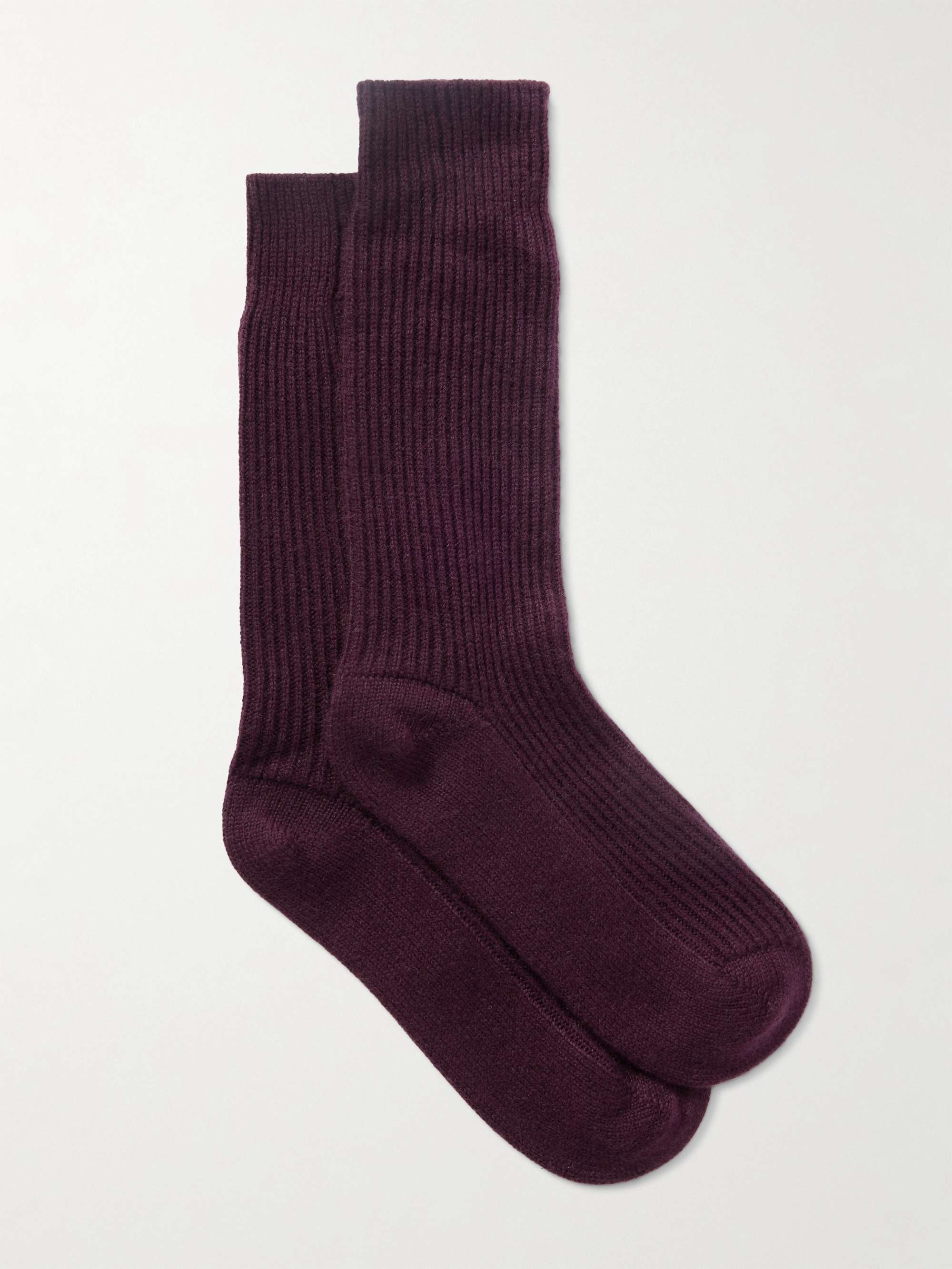 Zera Ribbed Cashmere Socks