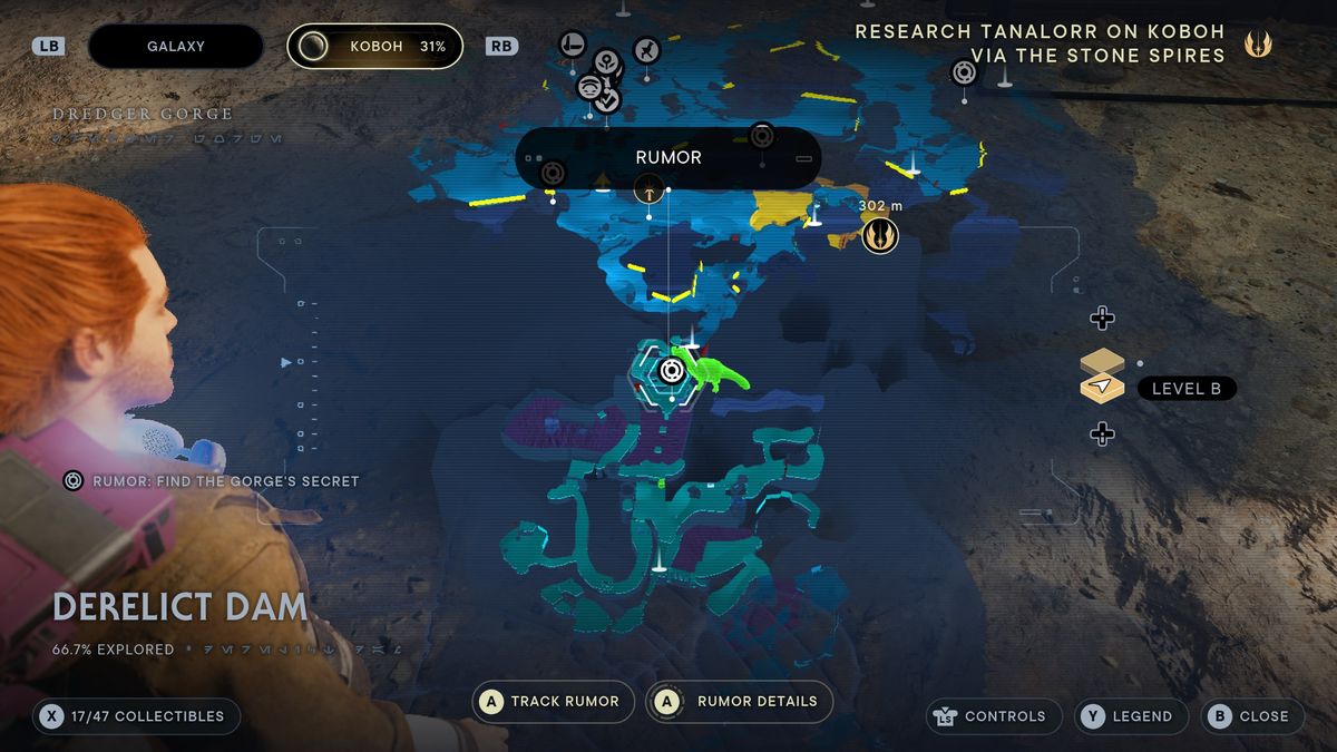 Star Wars Jedi: Survivor how to find the gorge's secret