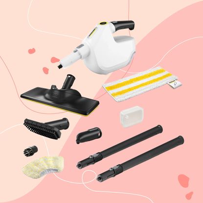 Karcher SC 1 Multi & Up Extra on a pink background