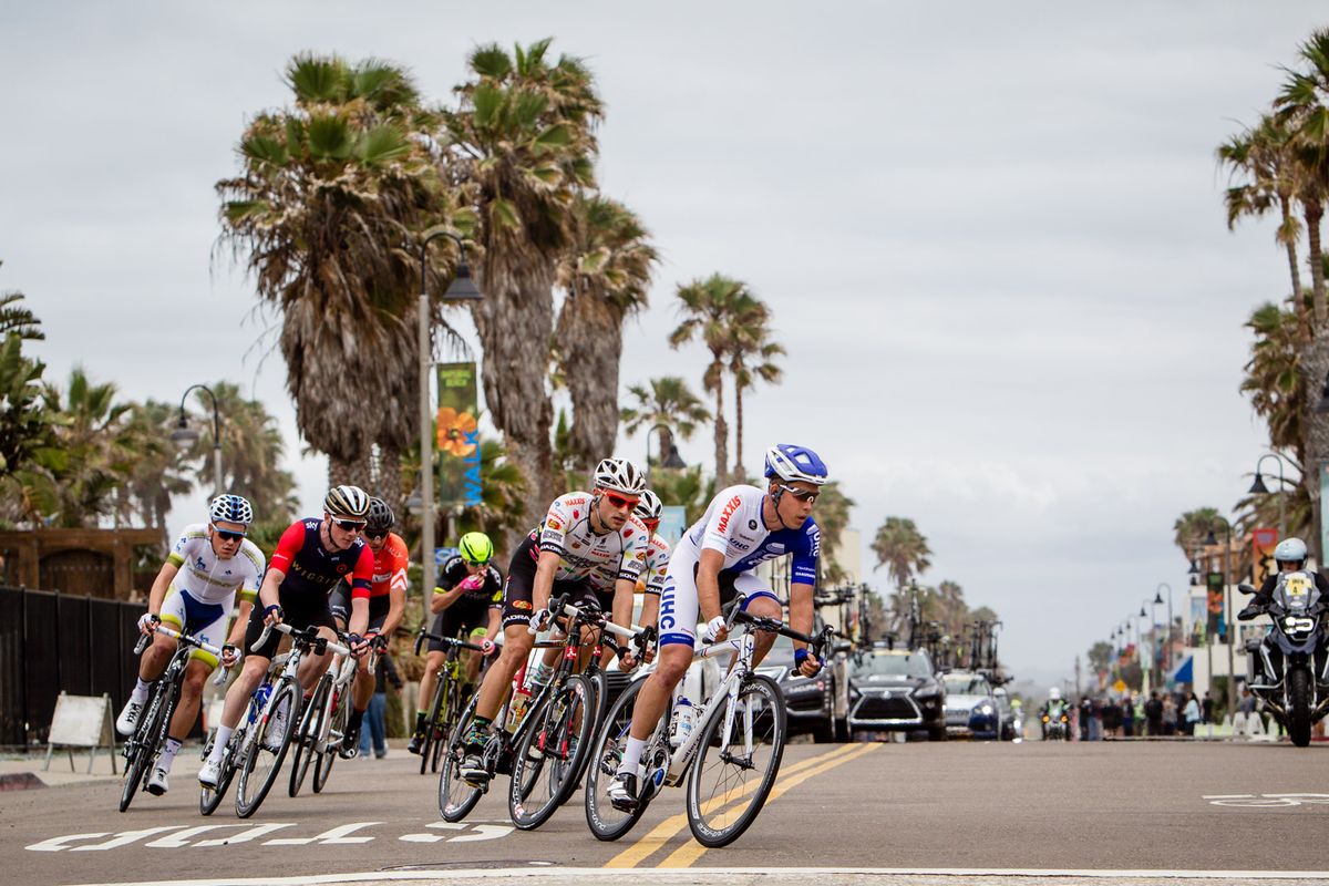Daniel Eaton (UnitedHealthcare) leading the break