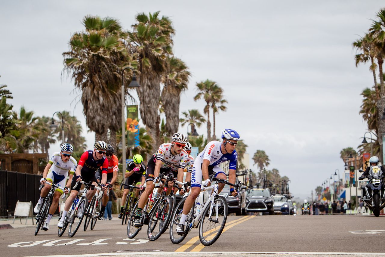 Daniel Eaton (UnitedHealthcare) leading the break